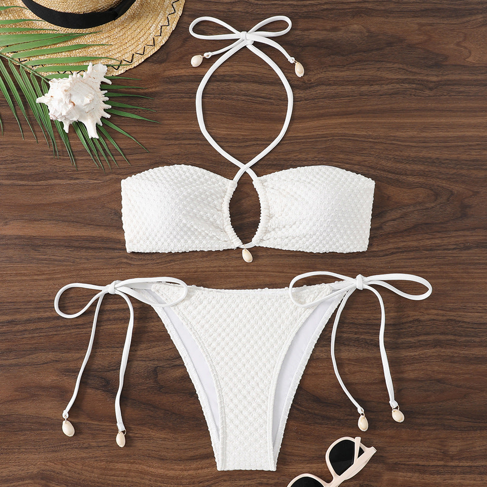 Split beach bikini swimsuit