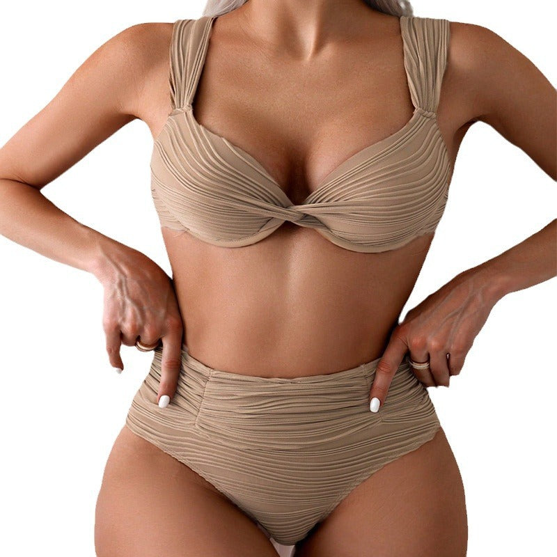 Swimsuit Women Solid Color Sexy Bikini Beach