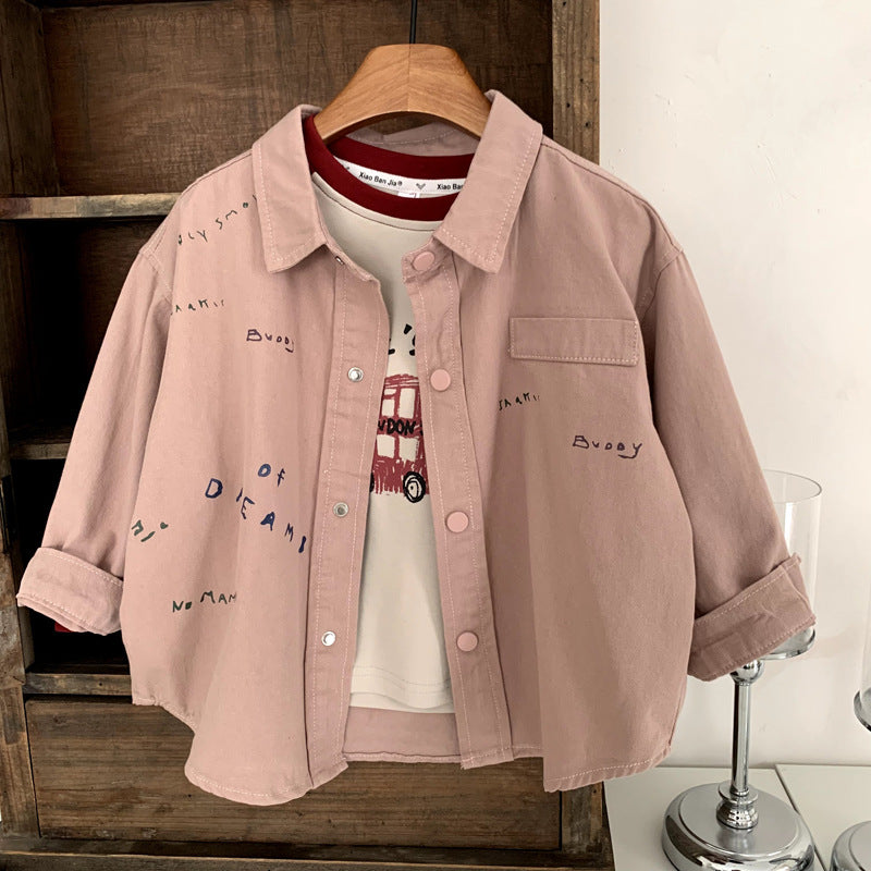 Children and girls' tops shirts autumn coats