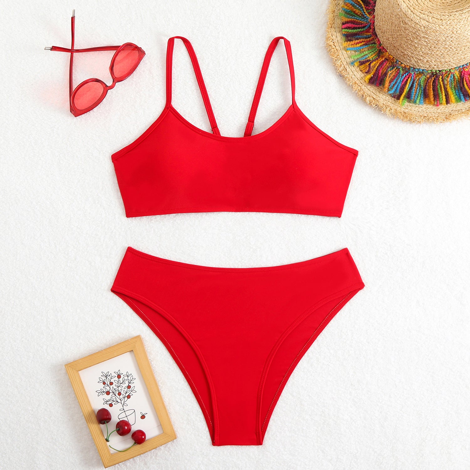 Round neck swimsuit bikini