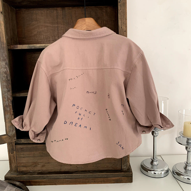 Children and girls' tops shirts autumn coats