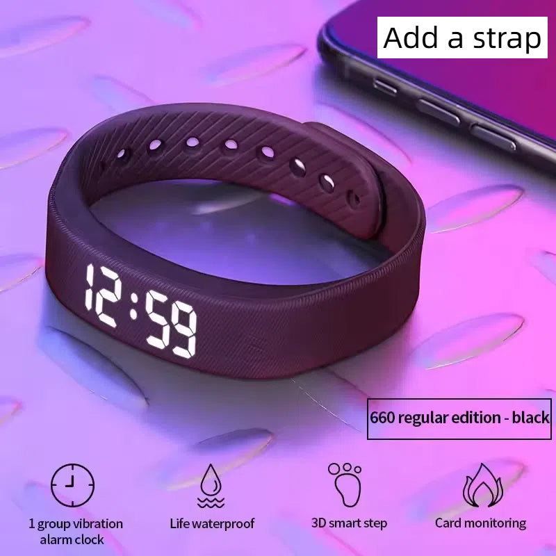 Smart Watch Electronic Vibration Waterproof Night Light Student Bracelet Sports Smart Bracelet