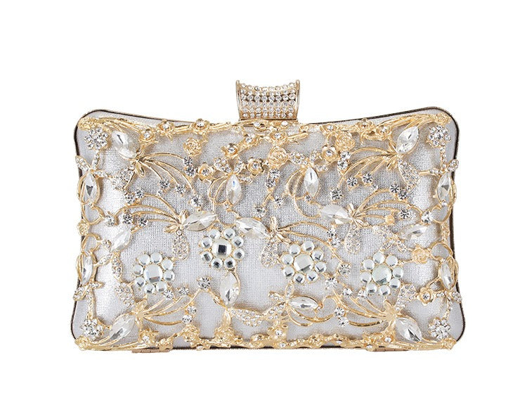 Dinner bag, European and American women's handbag with diamond inlay, banquet handbag, formal dress, evening bag, women's bag