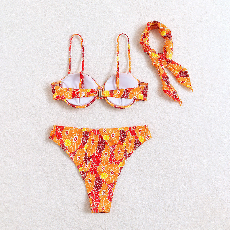 Printed Push-up Bikini Swimwear for Women