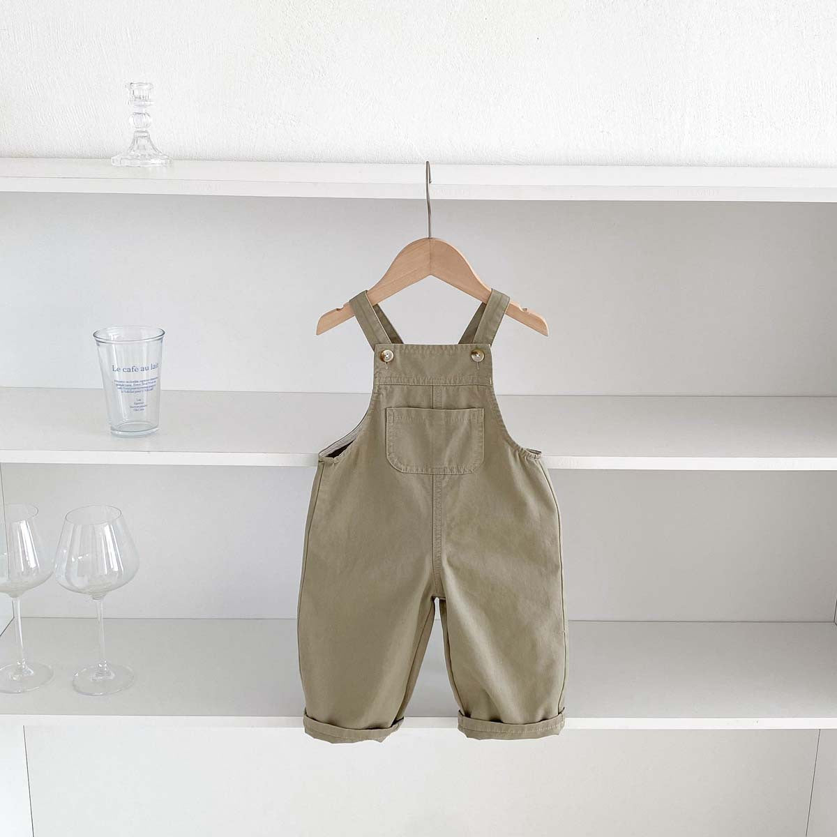 Spring and Autumn  Children's Overalls, Casual Denim Jumpsuit for Toddlers, Fashionable Boys and Girls Pants