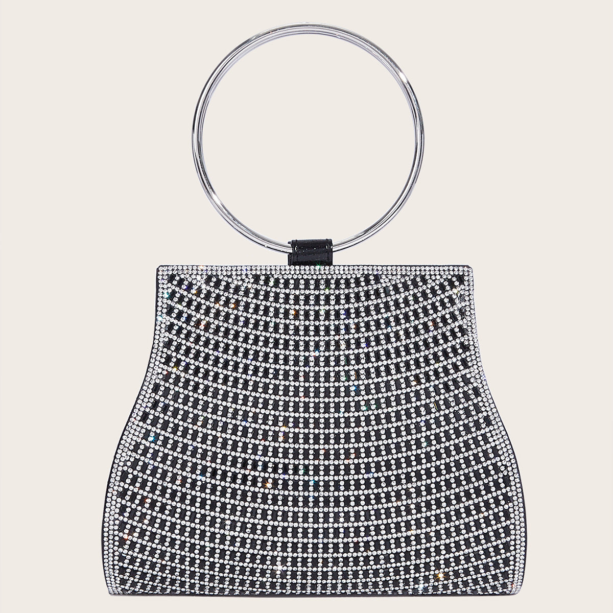 PU diamond bag magnetic buckle chain bag