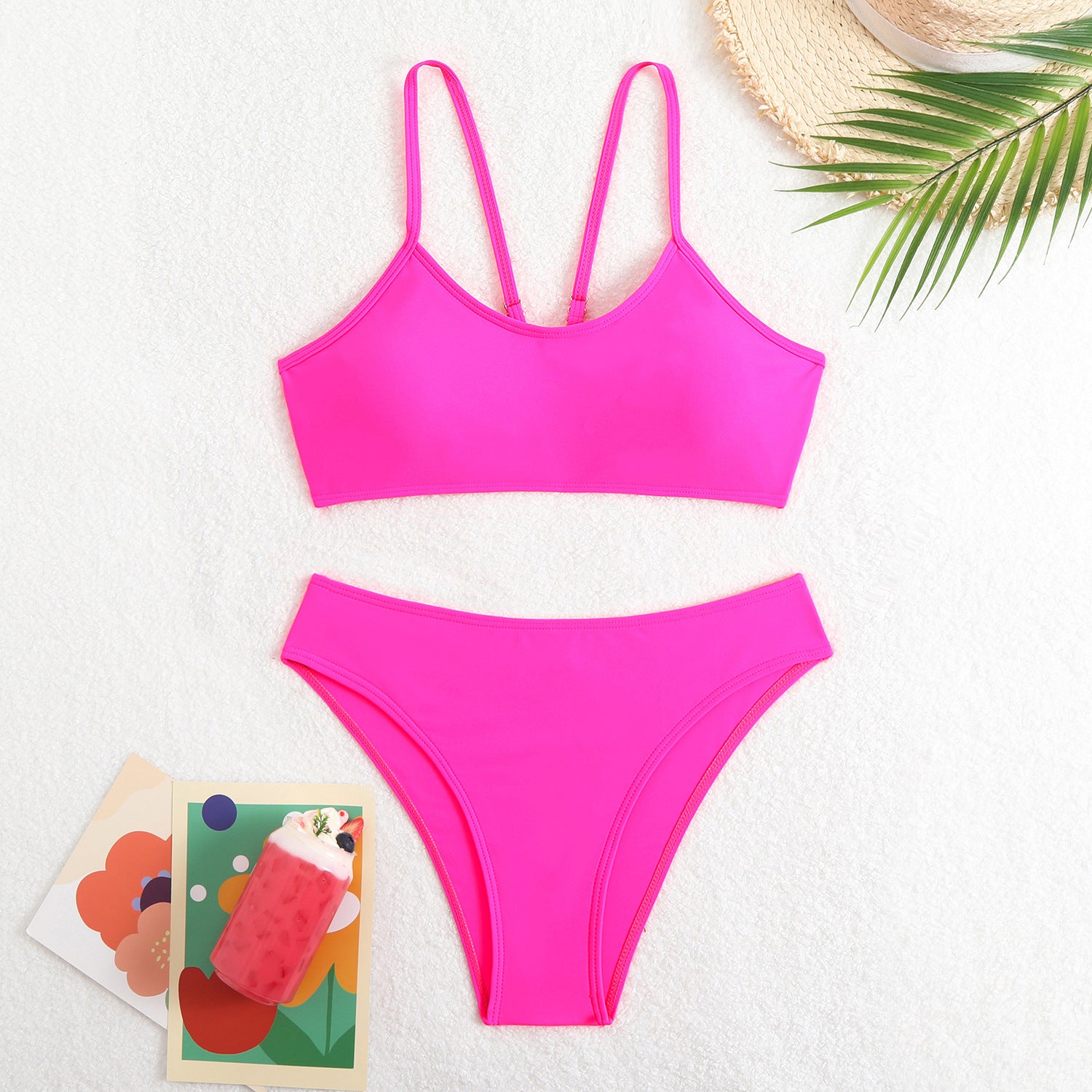 Solid color bikini nylon