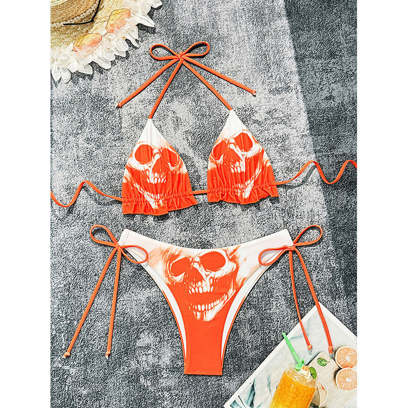 Printed Tie-up Separated Bikini Swimwear for Women