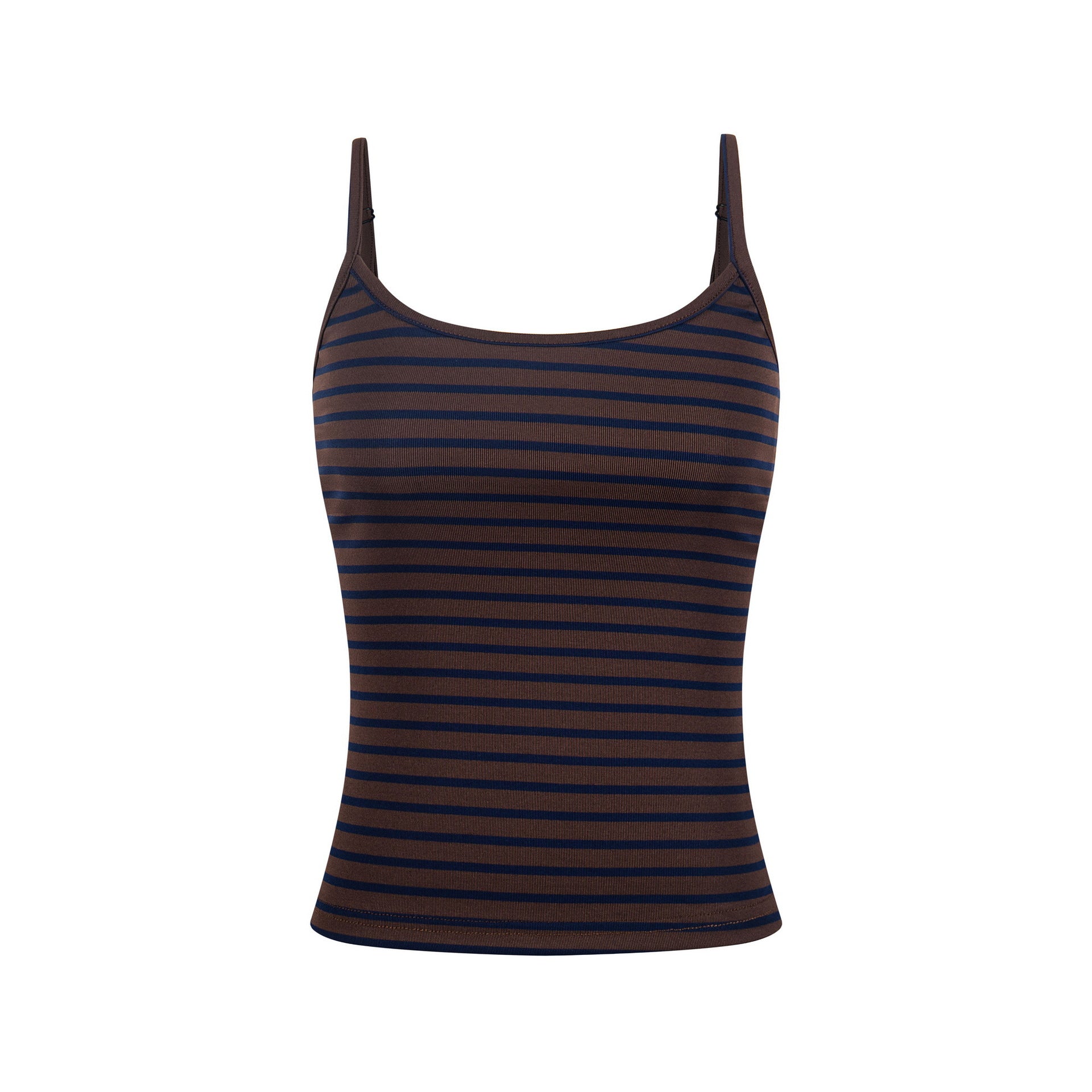Colorful Stripe Tank Top, Fitted Slimming Bodysuit