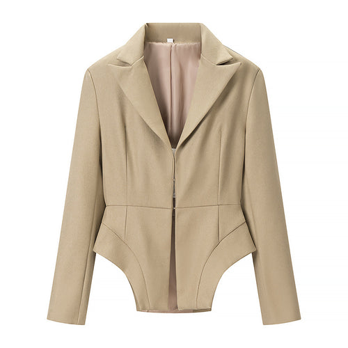 Commuting style elegant suit jacket+casual pants set
