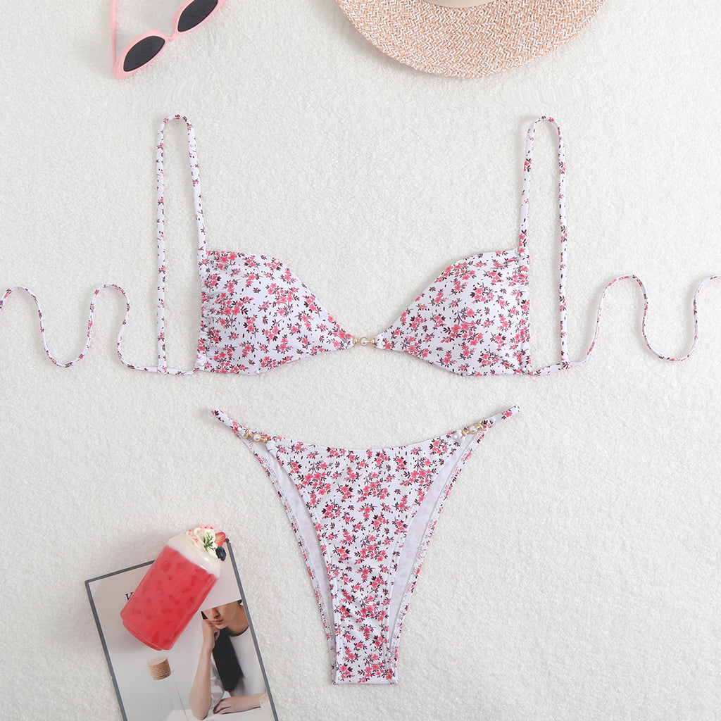 Floral Triangle Cup Spicy Girl Bikini