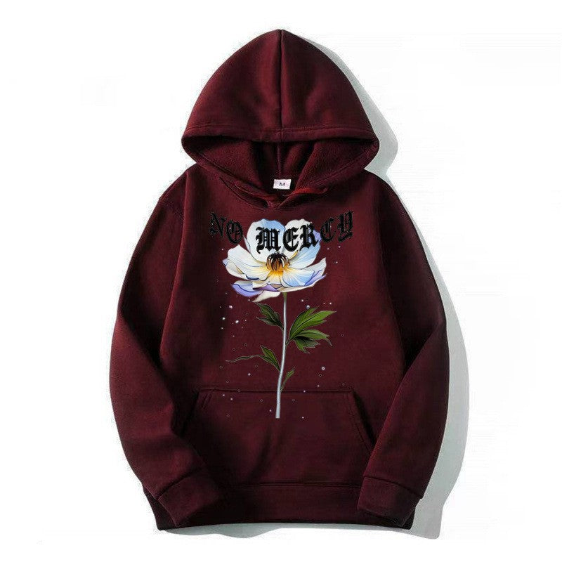 Hooded Sweatshirt Fleece Lined Warm Casual Simple Versatile Stylish Jacket