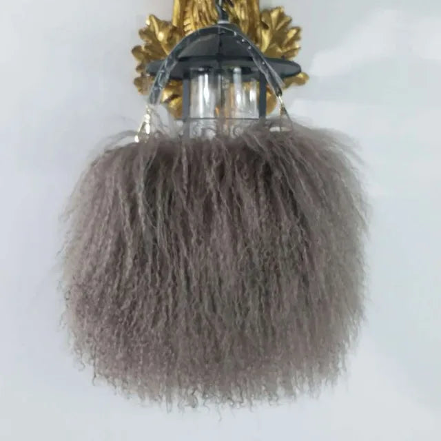 Soft Real Fur wool Chain Shoulder Bag for Women Designer Purses and Handbags Women's Party Clutch Crossbody Bag High Quality