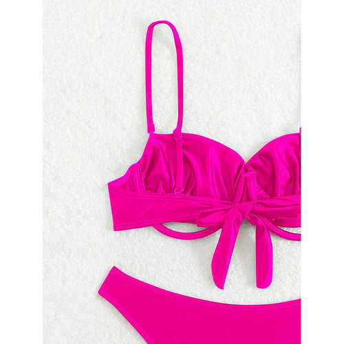 Color Separated Bikini Swimwear for Women, Sexy Three-Piece Bikini