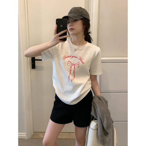 Chic Printed Short Sleeve T-Shirt for Women