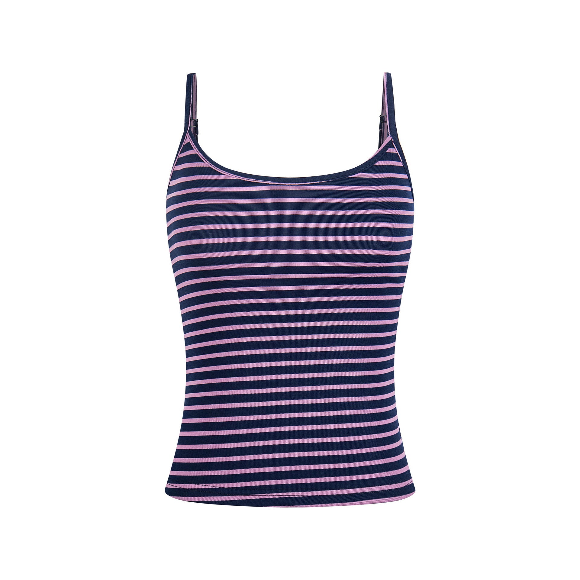 Colorful Stripe Tank Top, Fitted Slimming Bodysuit