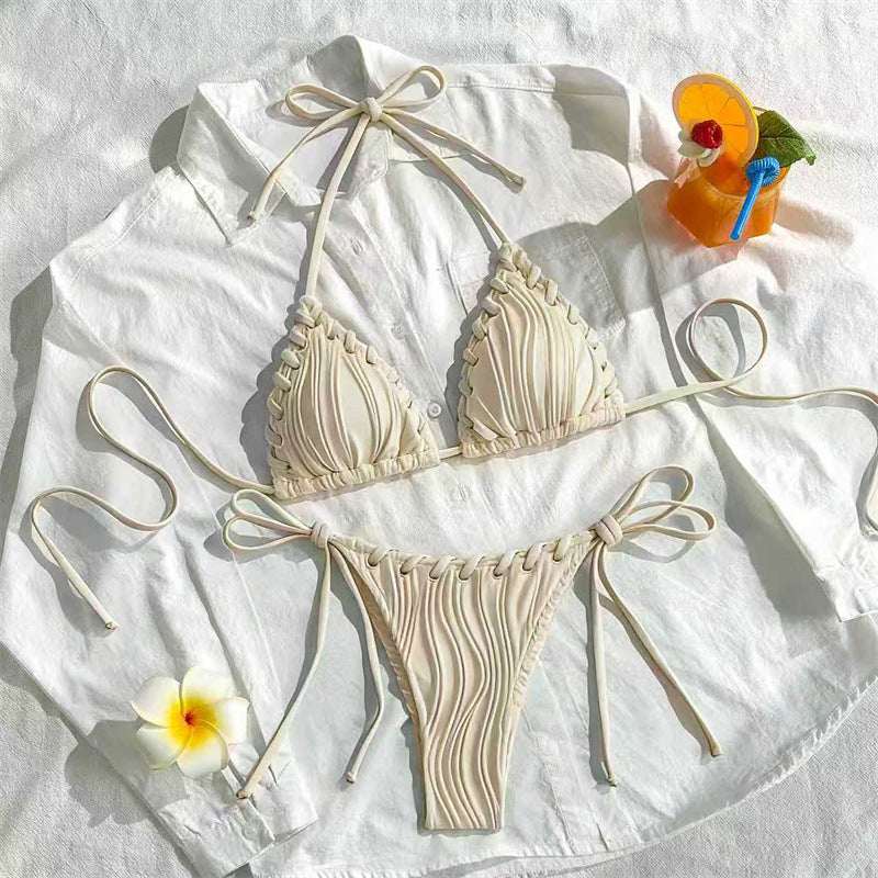 Sexy Bikini Swimwear for Women, Special Fabric Triangle Bikini