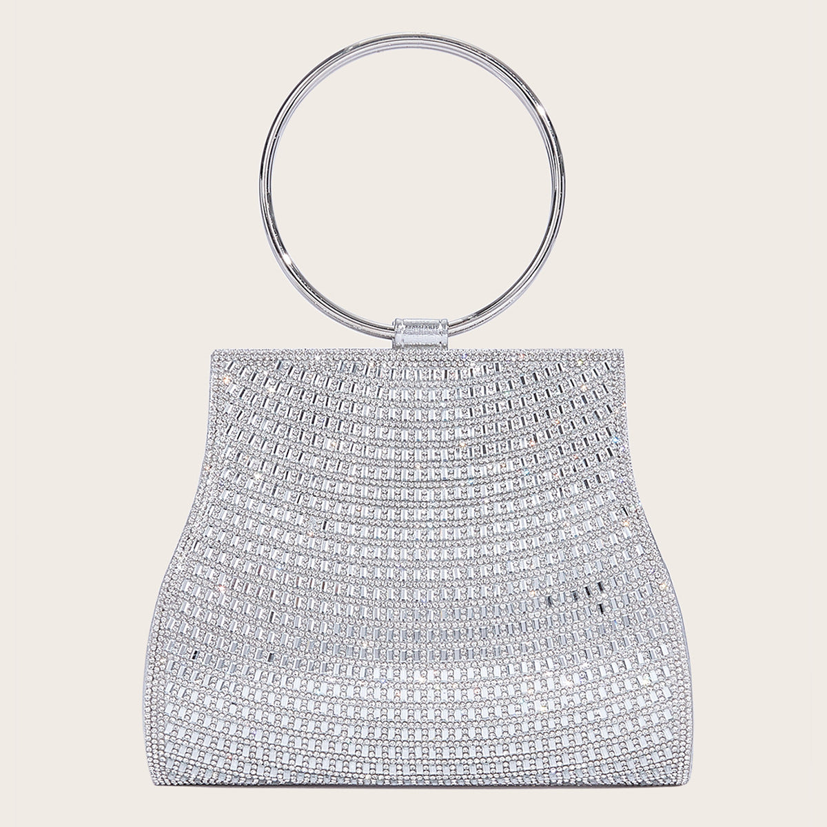PU diamond bag magnetic buckle chain bag