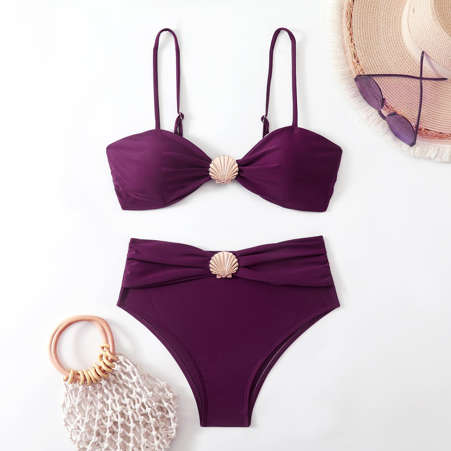 Split women's bikini swimsuit
