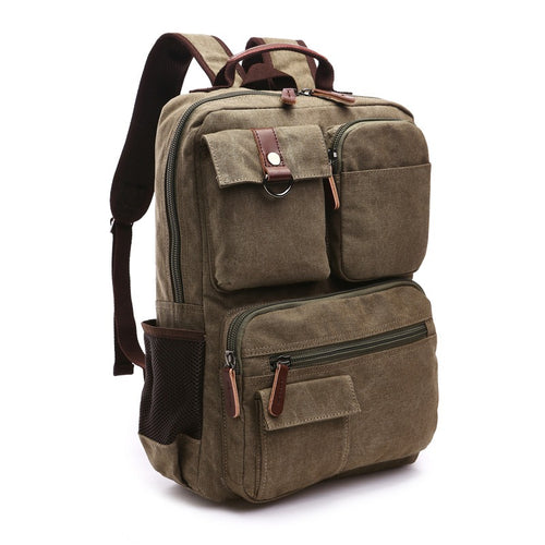canvas bag rolling backpack canvas backpack odm fahion rucksack waxed canvas backpack for men