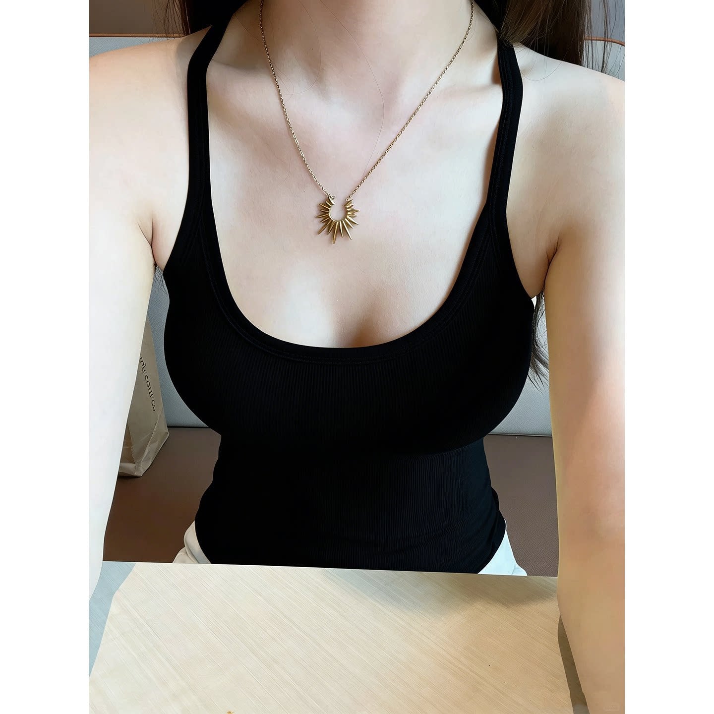 Pink U-neck Strapless Crop Top for Women