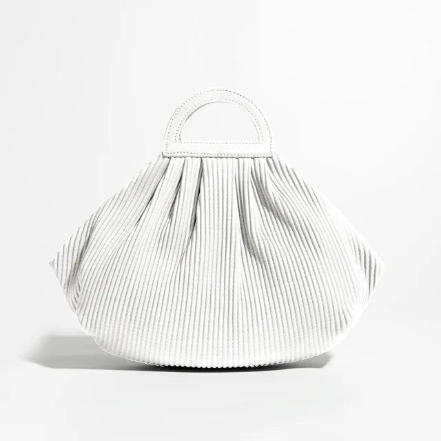 Winter Trend Women Pleated Dumpling Top Handle Purse Ruched Stylish Crossbody Bag Retro Solid Color Hasp Shoulder Handbag