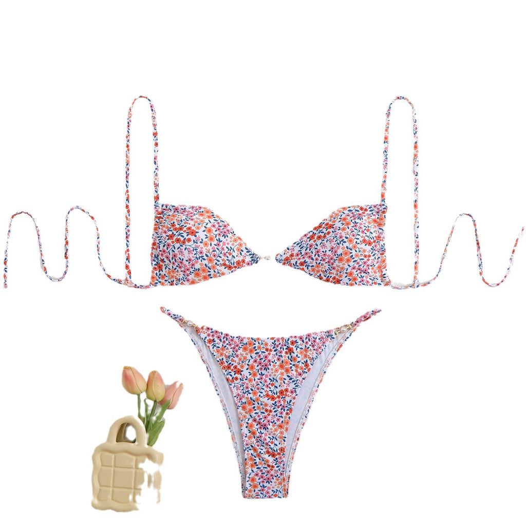 Floral Triangle Cup Spicy Girl Bikini