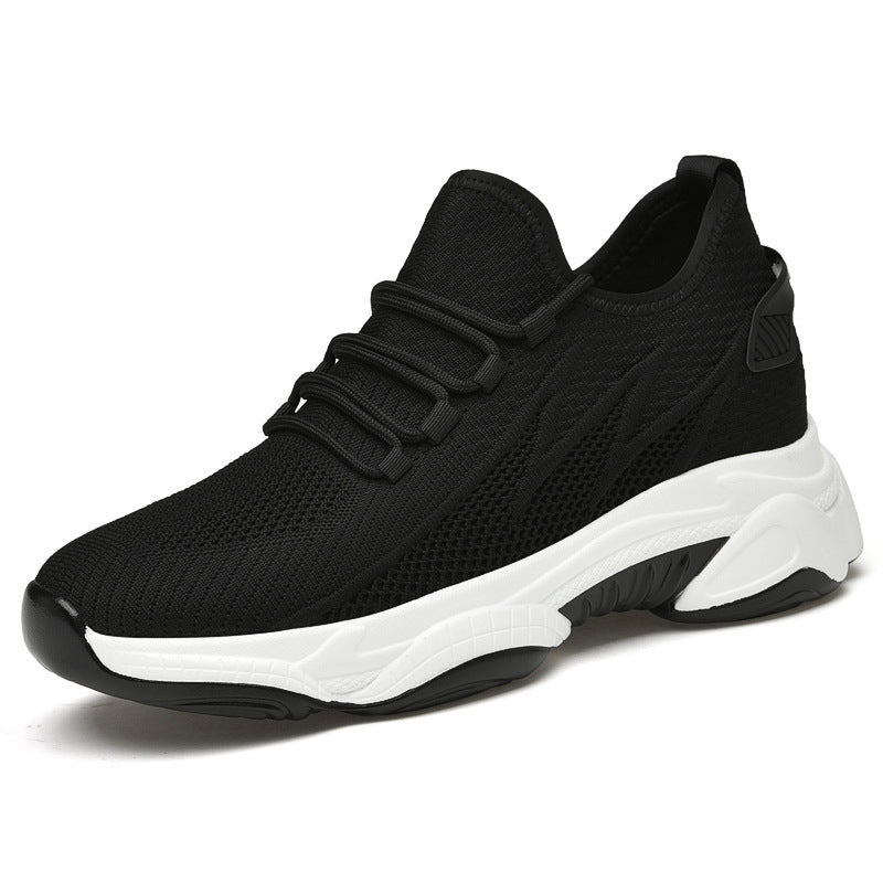 Summer height increasing men's shoes 10cm breathable fly woven mesh sports and leisure board shoes