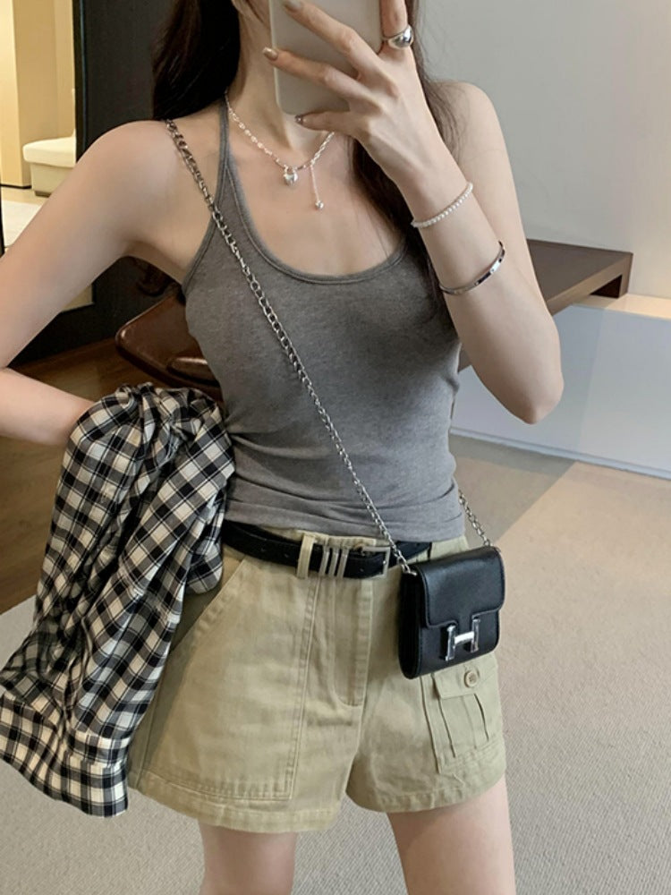 Halter Neck Strap Top for Women Inner Top