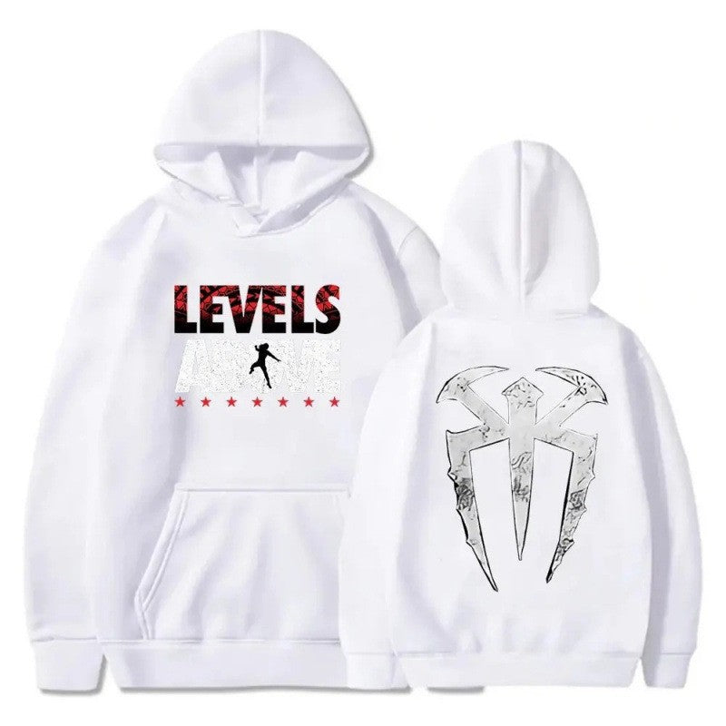 Printed Letter Hoodie for Men, Cool Streetwear Fleece Lined Sweatshirt