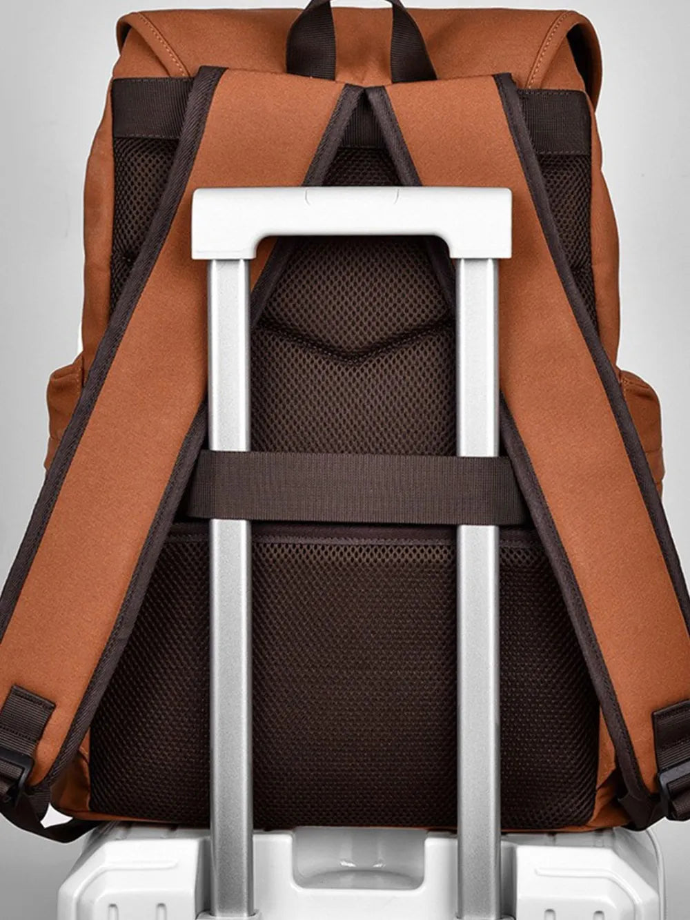 Multi Pockets Adjustable Strap Canvas Backpack Bag