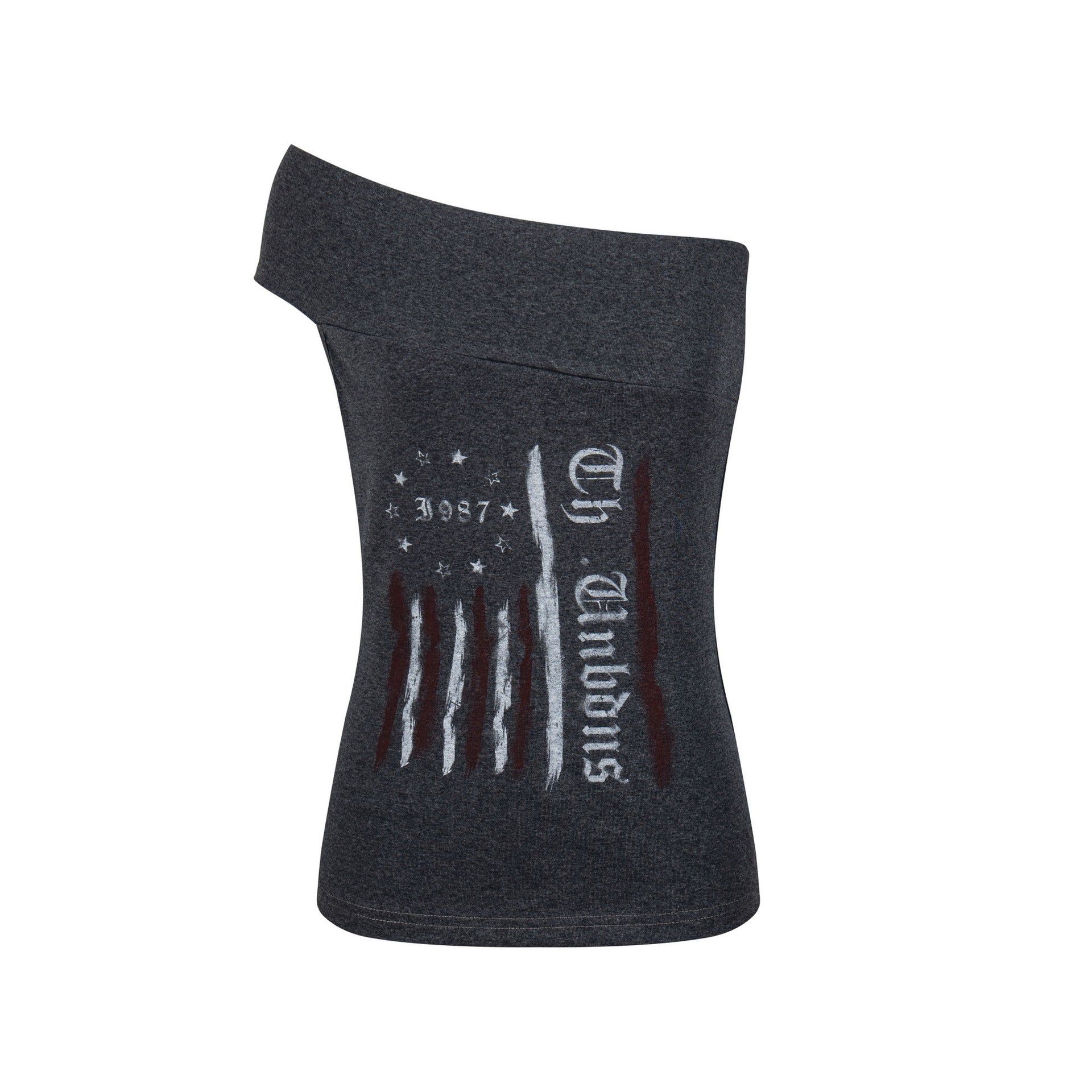 Women's Slim Fit Casual Short Sleeve T-Shirt with Unique Graffiti Print, Multi-Way Wear