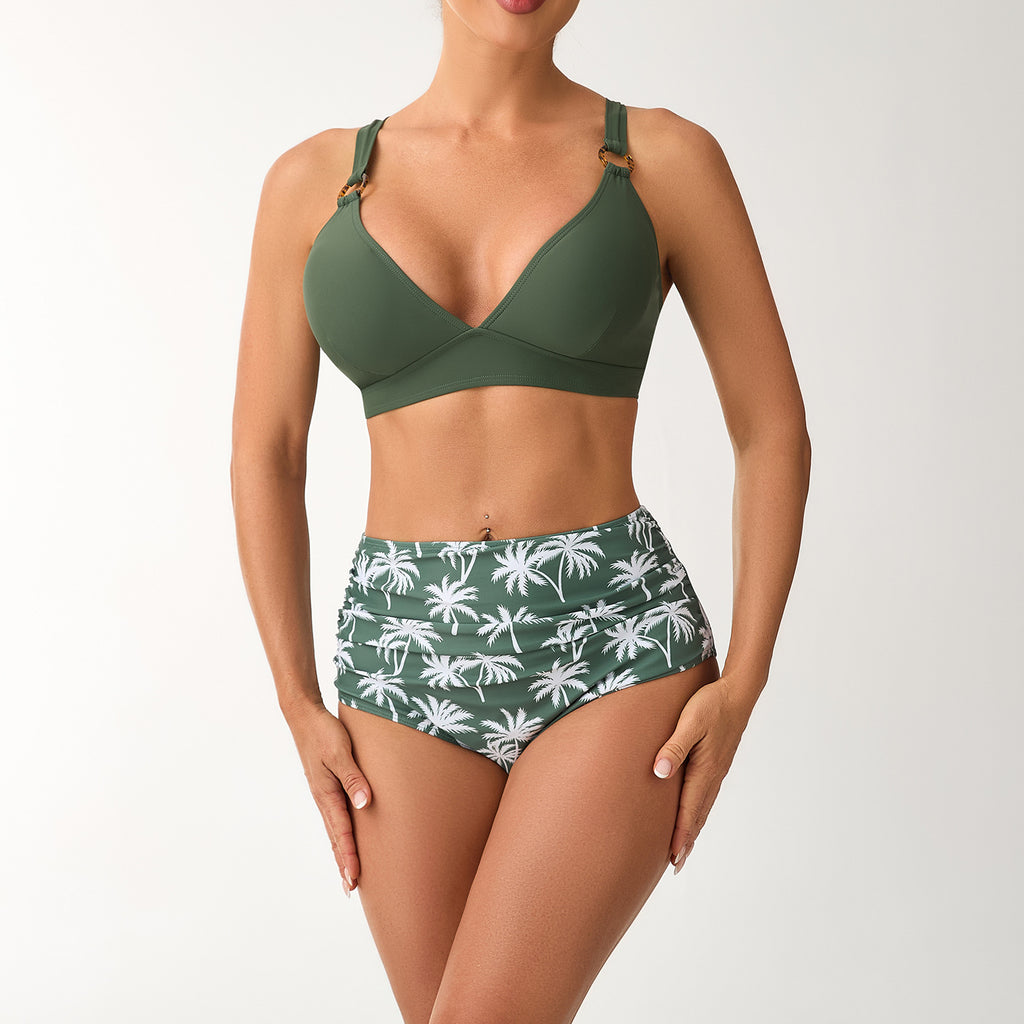 Swimsuit women's bikini backless lace up beach