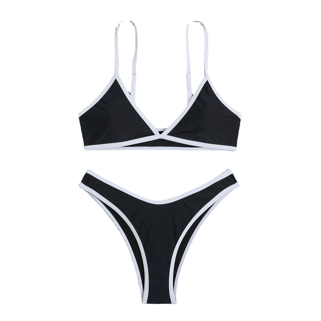Strap triangle women's bikini swimsuit