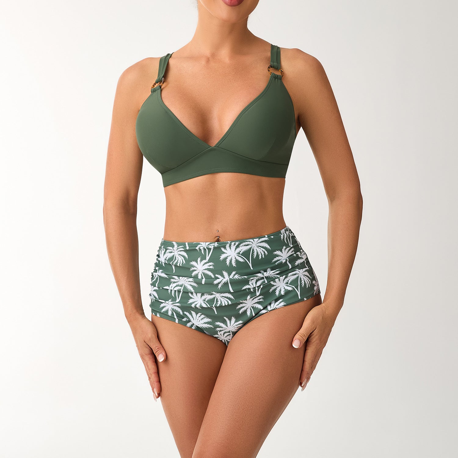 Swimsuit women's bikini backless lace up beach
