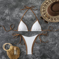 Bikini swimsuit tie three-point style