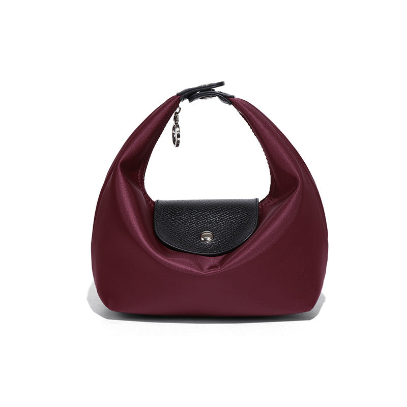 Premium Nylon Lunch Bag, Waterproof Insulated Lunch Box Tote, Handheld & Crossbody Dumpling Bag for Work, School, and Commuting