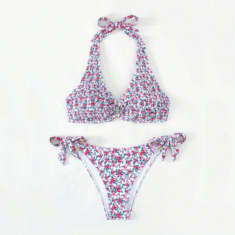 Sexy Floral Two-Piece Swimsuit Women's Bikini