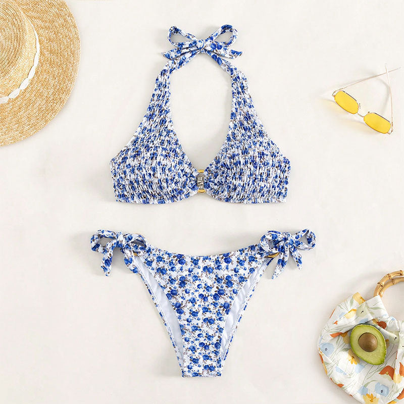 Sexy Floral Two-Piece Swimsuit Women's Bikini