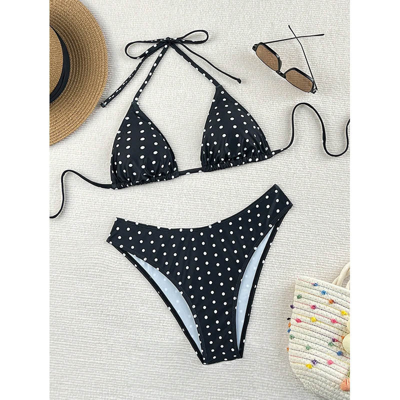 Polka dot printed bikini