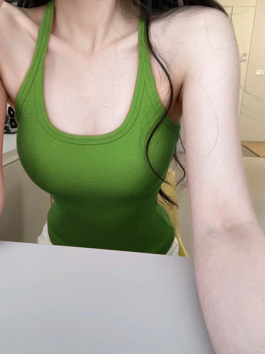 Pink U-neck Strapless Crop Top for Women