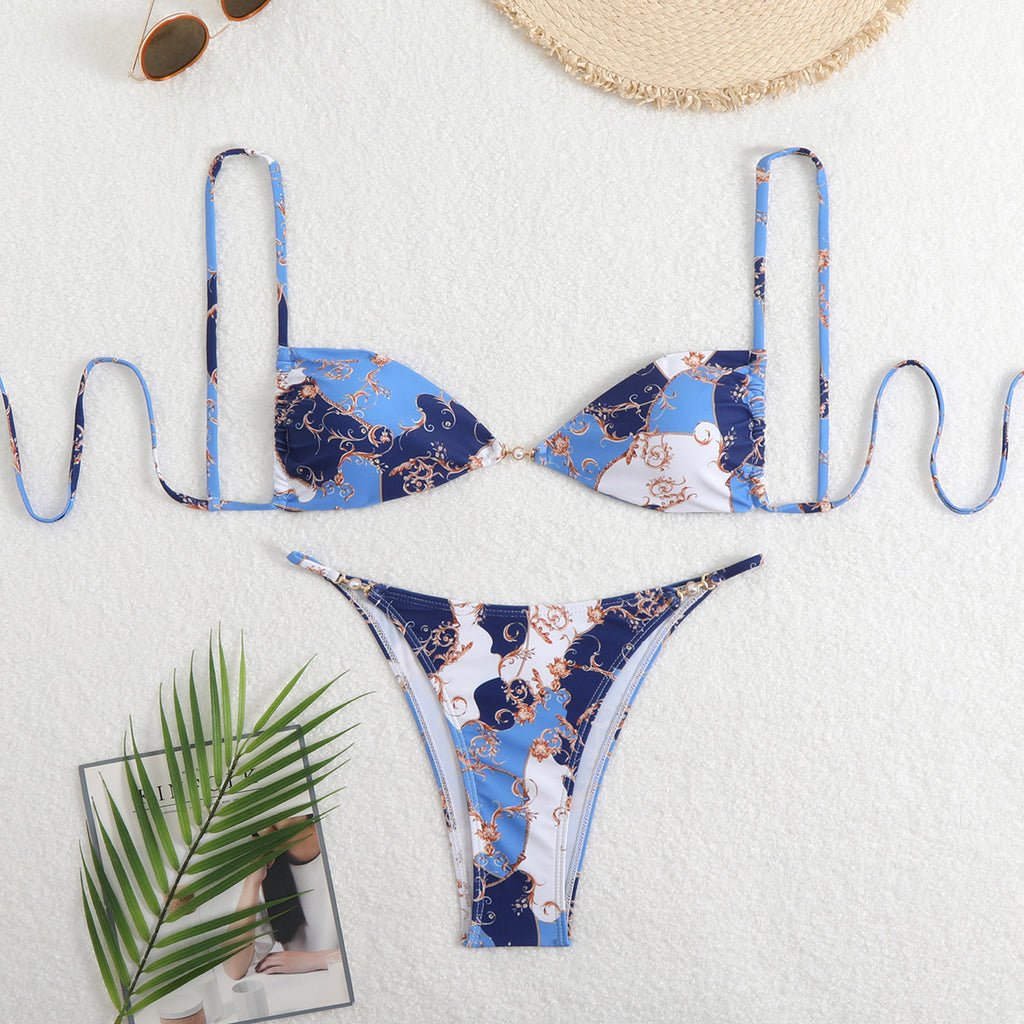 Floral Triangle Cup Spicy Girl Bikini