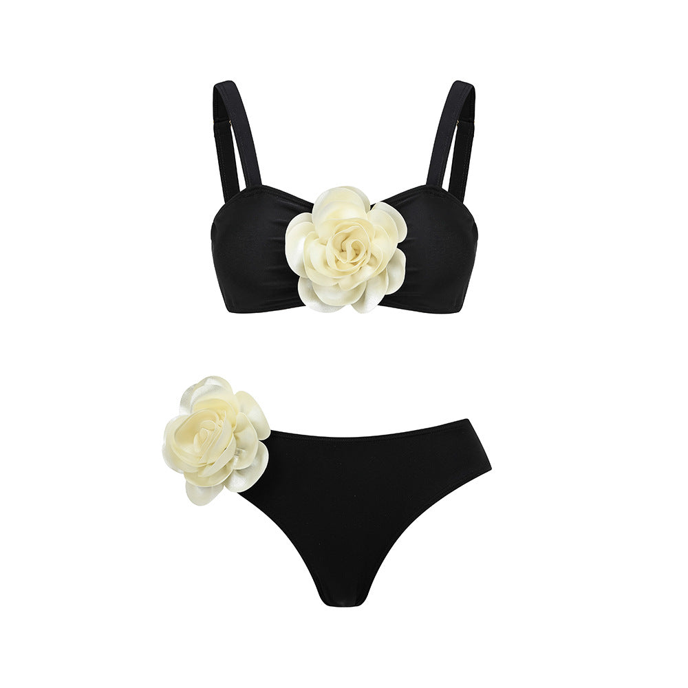 Floral Sleeveless Two-piece Bikini Women's Swimwear