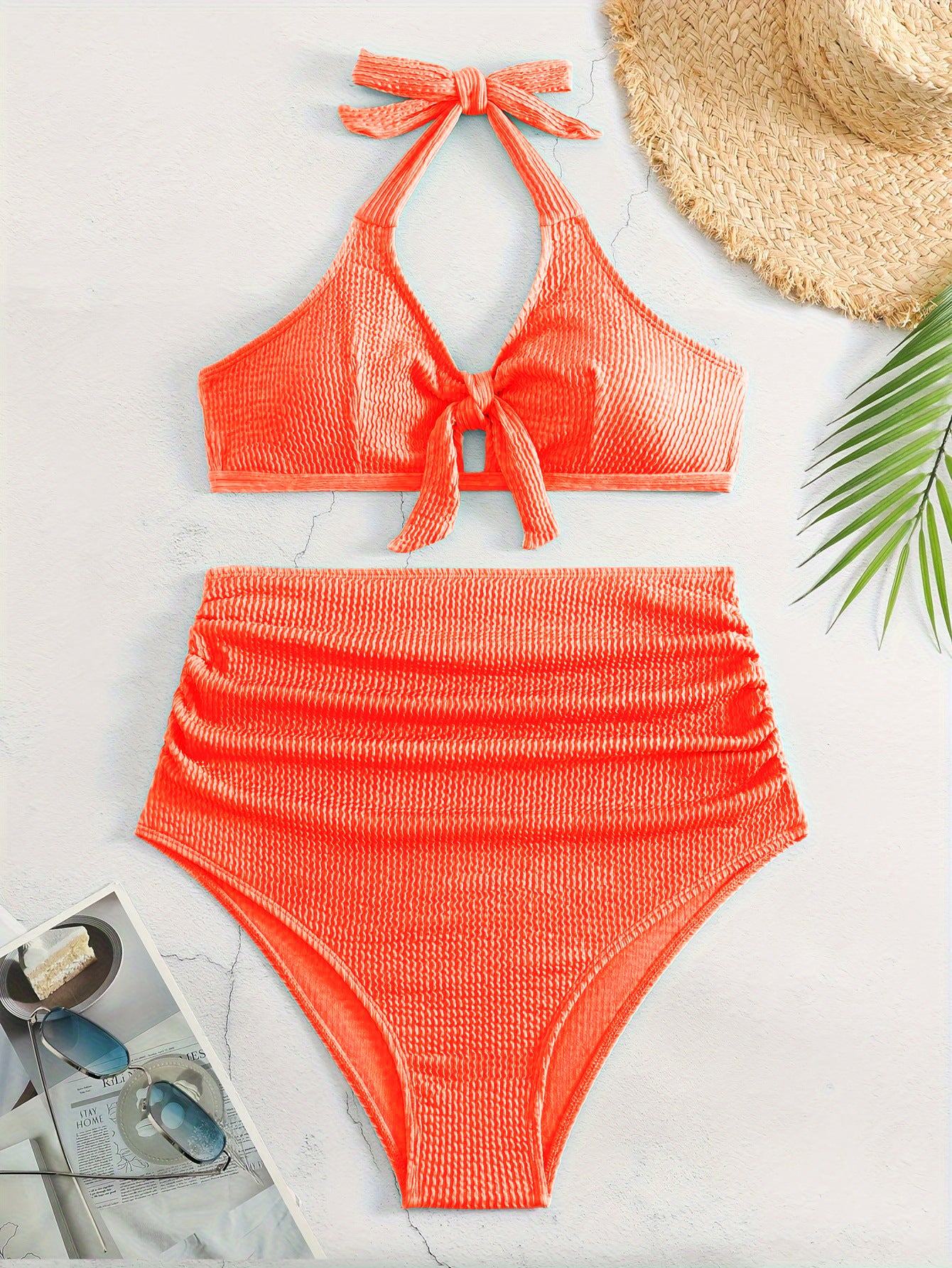 Women's Plus Size Swimwear Solid Color Tummy Coverage