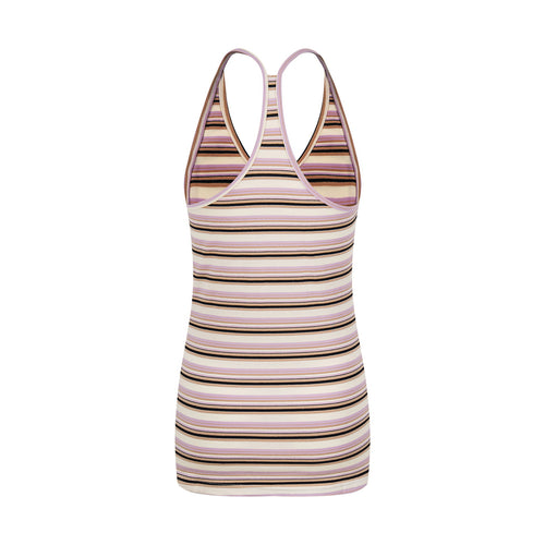 Colorful Stripe Tank Top, Fitted Slimming Bodysuit, Sweet and Cool Style Women's Clothing