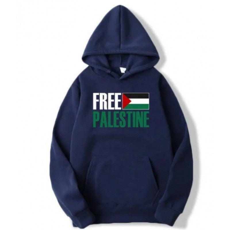 Print Hooded Sweatshirt Men's Fleece Warm Casual Sweatshirt Outerwear