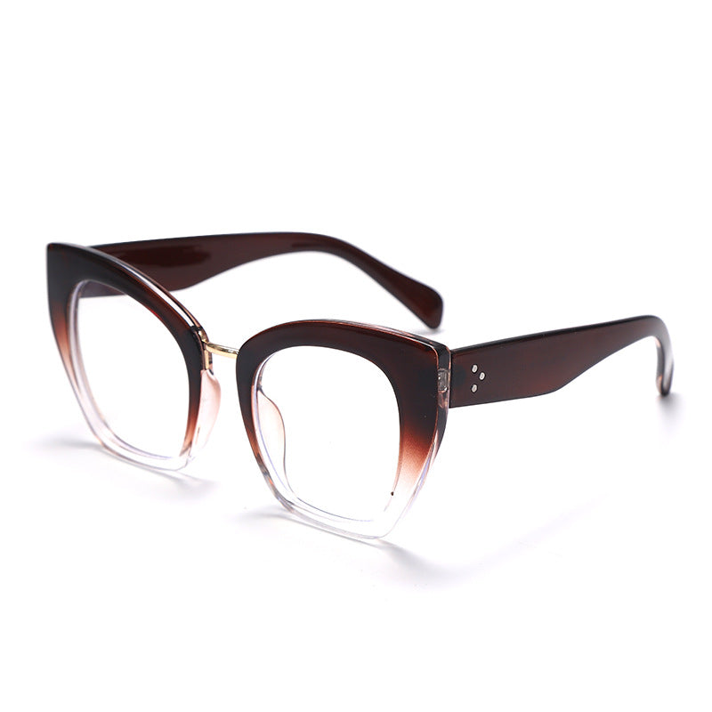 New Large Frame Personality 395 Anti-Blue Light Glasses Su Yan Net Red Swing Shot Flat Glasses Sunglasses