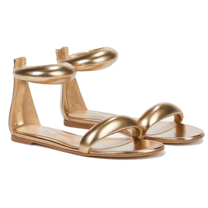 Processing time:3-7days after placing orders  Summer Sexy Flat Sandals Simple Fish Mouth Zipper Women's Shoes Gold Silver Black Green White Brown Big Size