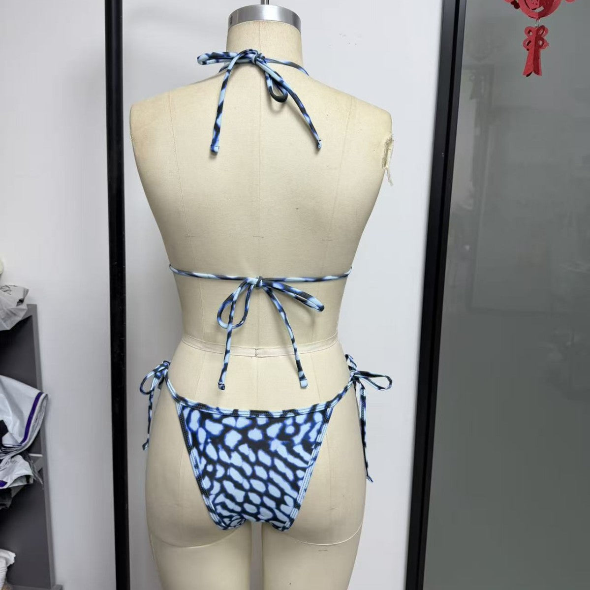Leopard Print Bikini Set  Swimwear for Women,