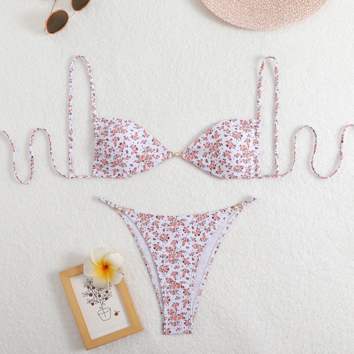 Floral Triangle Cup Spicy Girl Bikini